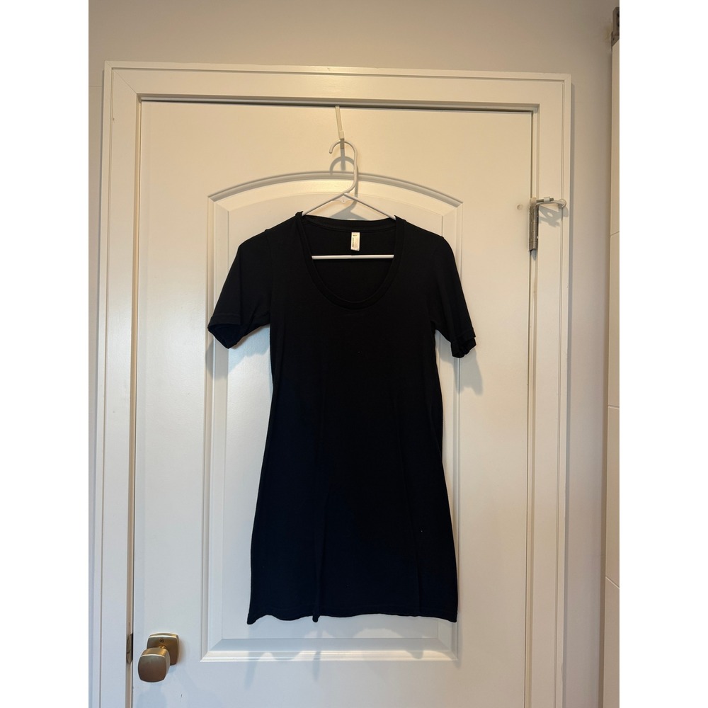 American Apparel Black‎ T-Shirt Dress Short Sleeve Casual Mini Dress S